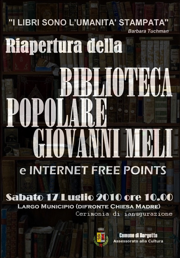 Riapertura della biblioteca di Borgetto
