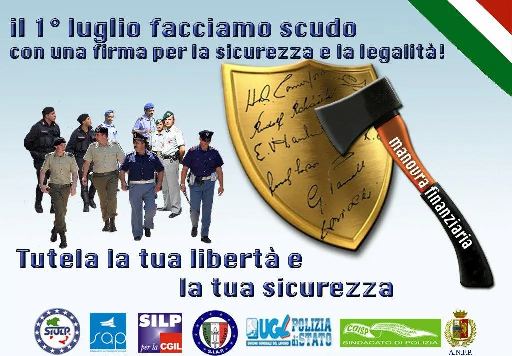 Manovra: la polizia in piazza