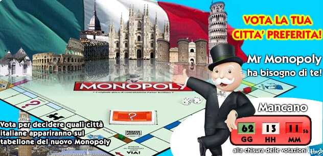 La mia città sul nuovo Monopoly