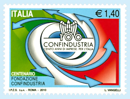 Francobollo per il centenario fondazione Confindustria