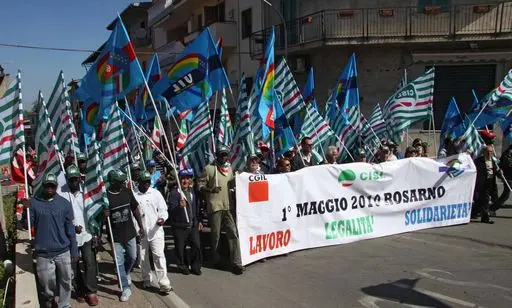 Rosarno in festa con i sindacati per il primo maggio