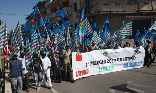 Rosarno in festa con i sindacati per il primo maggio