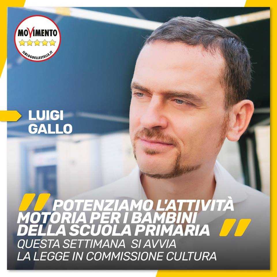 M5s: Luigi Gallo, potenziamo l’attività motoria per i bambini della scuola primaria