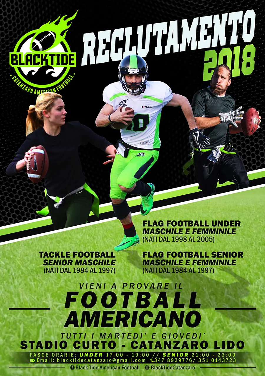 Football Americano: al via la stagione dei Black Tide