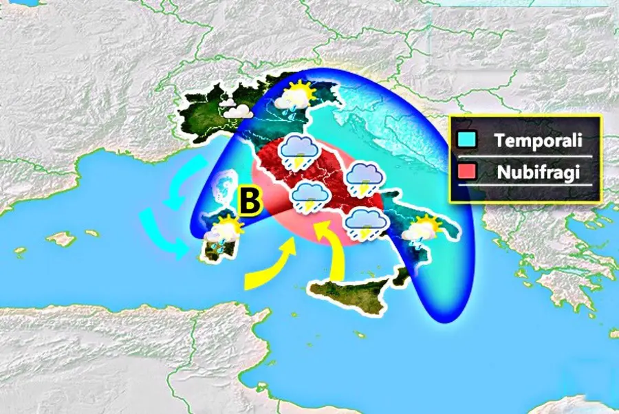 Allerta Meteo: domani Sabato 6 Pioggia senza tregua, previsioni su Nord, Centro, Sud e Isole