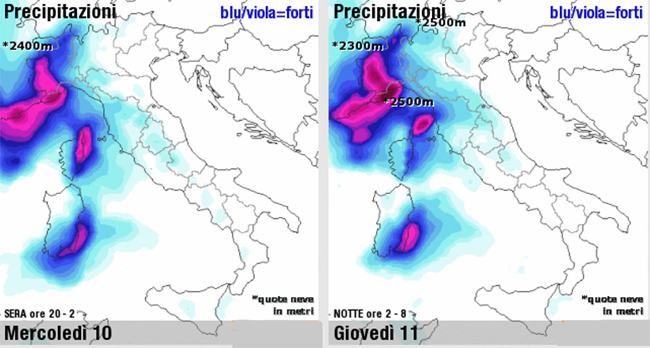 Meteo: Rischio alluvione, previsioni su Nord, Centro, Sud e Isole