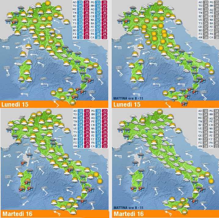 Meteo: rischio nubifragi sulla Calabria ionica e Sicilia orientale