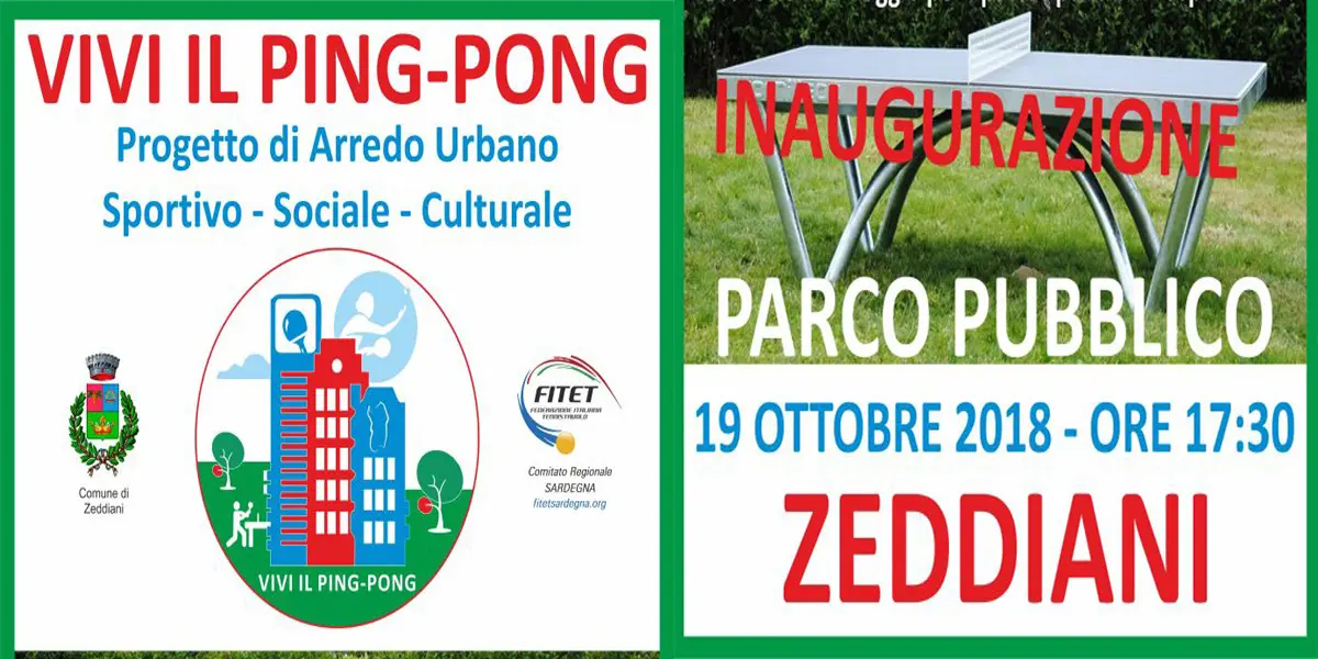 Fitet Sardegna: a Zeddiani si comincia con il progetto Vivi il Ping Pong