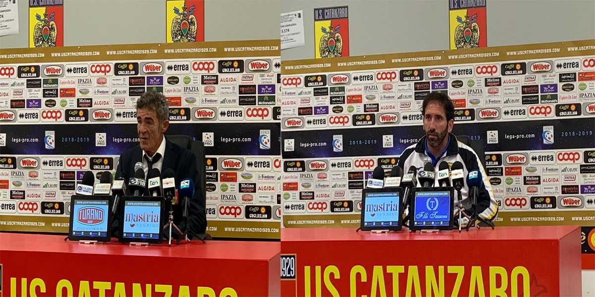 Serie C: Catanzaro-Juve Stabia 0-3: i commenti negli spogliatoi di Auteri e Caserta