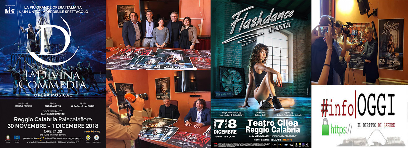 Presentati alla Pinacoteca di Reggio Calabria I musical “la Divina Commedia” e “Flashdance”