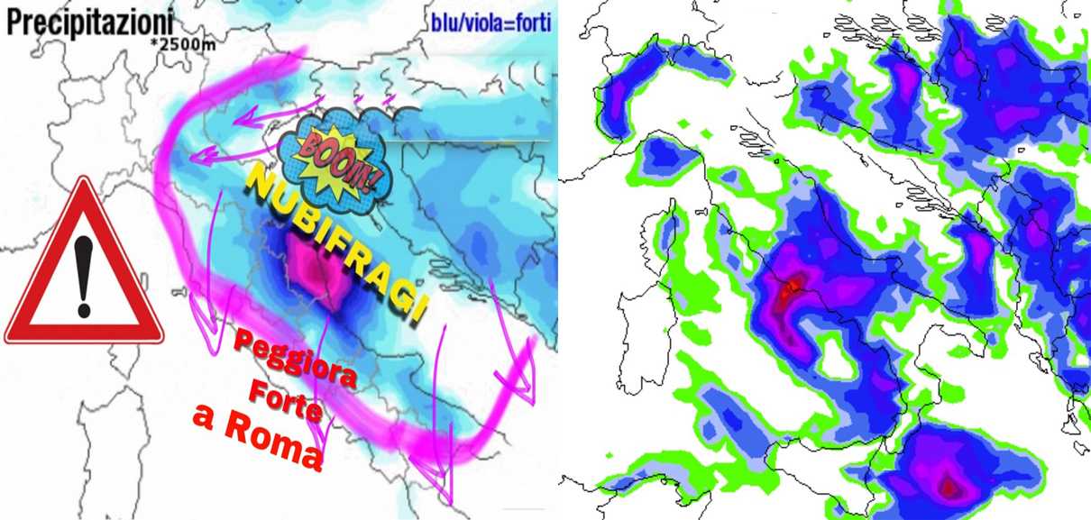 Meteo: supercelle con crollo termico, nubifragi, previsioni su Nord, Centro, Sud e Isole