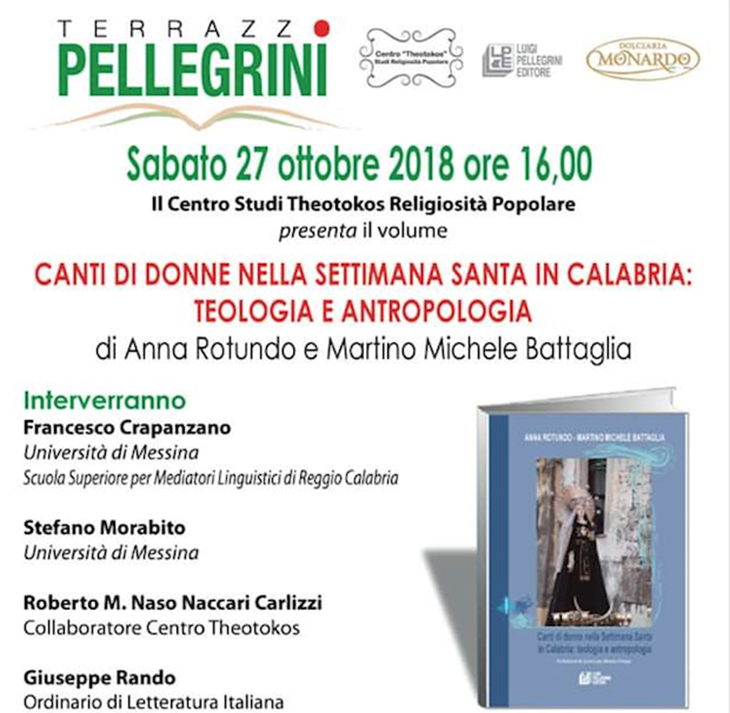 Presentazione libro Canti di donne nella Settimana Santa in Calabria ”Centro Studi Theotokos”