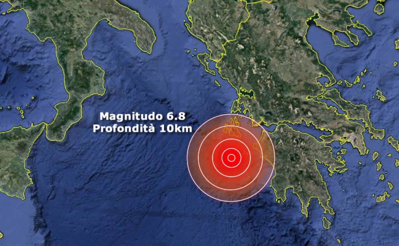 Grecia: terremoto magnitudo 6,8, terrore a Zante
