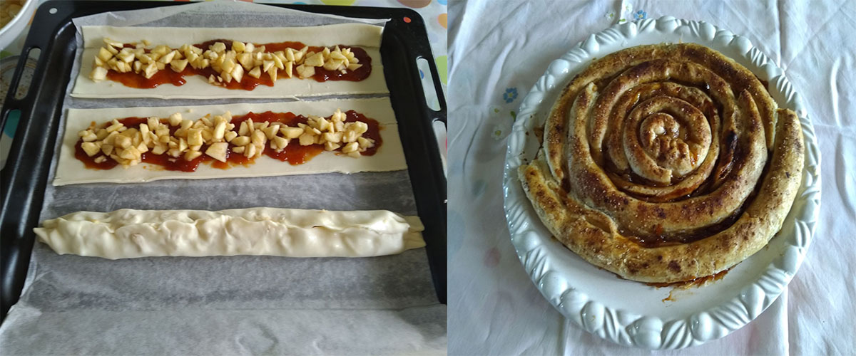 Crostata di mele a spirale