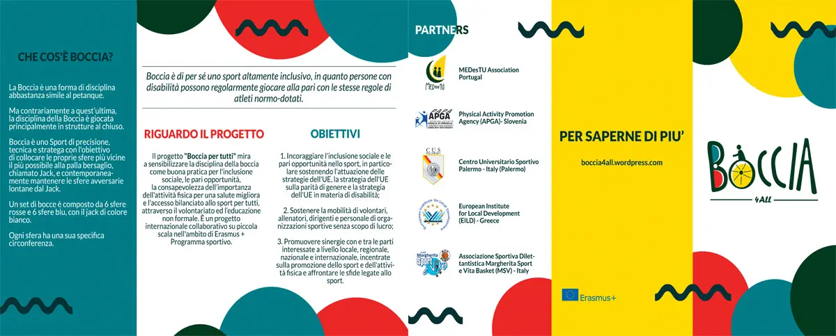 Progetto "Boccia 4 All", finanziato dalla Commissione Europea “Erasmus + Sport”