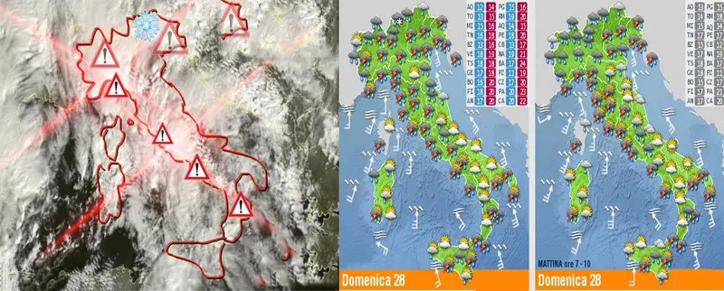 Allerta Meteo:  immenso ammasso alluvionale, previsioni su Nord, Centro, Sud e Isole