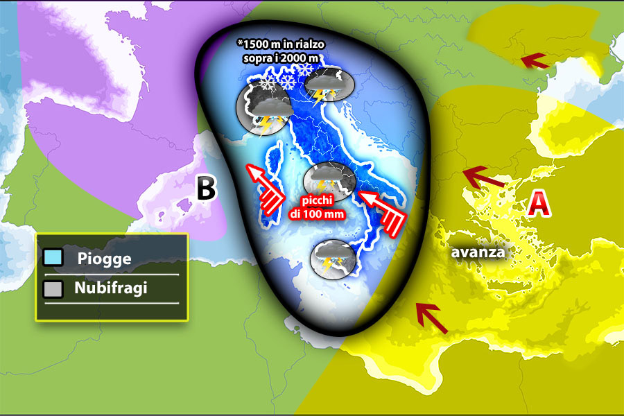 Meteo: Ognissanti burrascoso con temporali intensi, previsioni su Nord, Centro, Sud e Isole