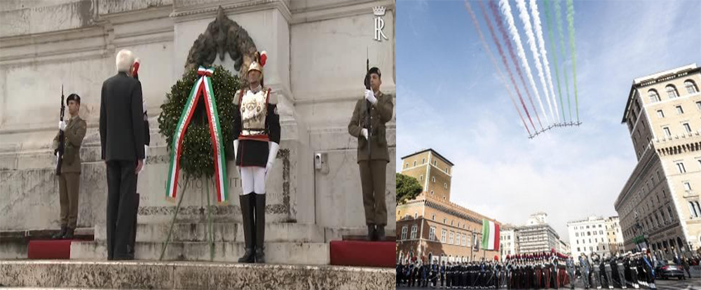 4 novembre: Mattarella e Conte all'Altare della Patria