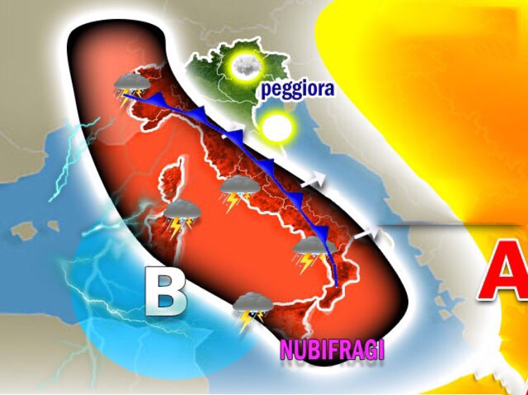 Allerta Meteo: Intensa perturbazione. ecco dove, previsioni su Nord, Centro, Sud e Isole