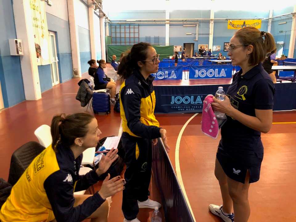 La serie B femminile del tennistavolo Norbello fa dimenticare i guai nelle più alte quote