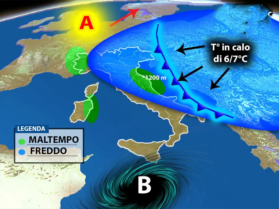 Meteo: Freddo, nel weekend temperature giù, ecco il dettaglio su Nord, Centro, Sud e Isole