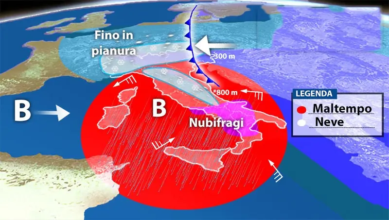 Meteo: Allerta nubifragi e allagamenti. Ecco il dettaglio, previsioni su Nord, Centro, Sud e Isole