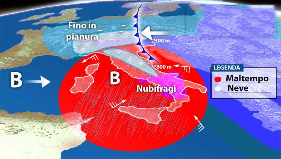Meteo: Allerta nubifragi e allagamenti. Ecco il dettaglio, previsioni su Nord, Centro, Sud e Isole