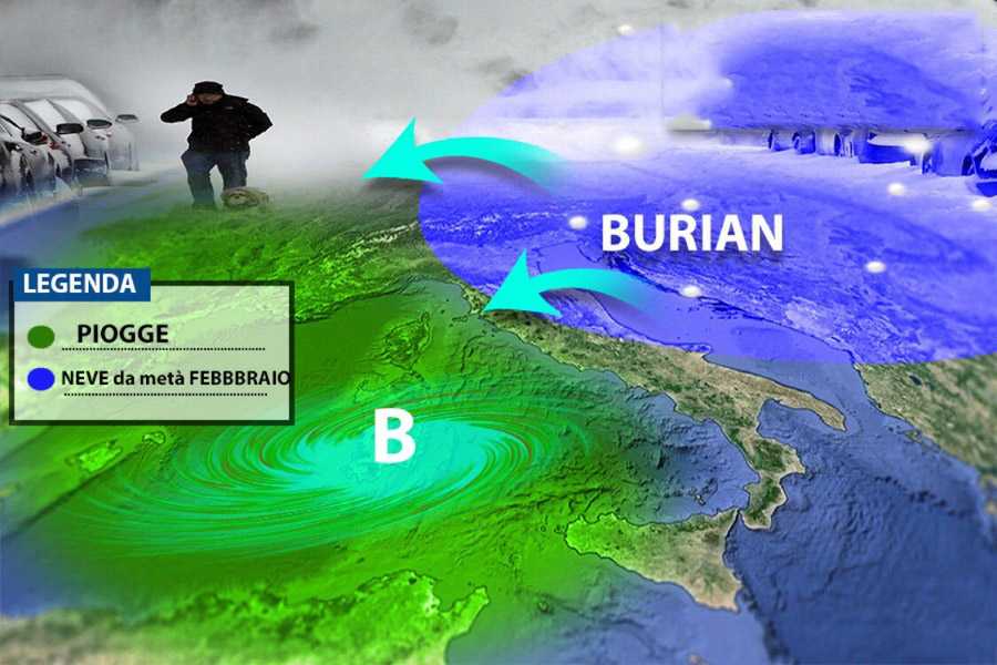 Meteo: Arriva Burian. Ecco quando, previsione su Nord, Centro, Sud e Isole
