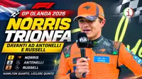 Formula 1, Norris vince il GP d’Olanda: Antonelli secondo, Russell sul podio