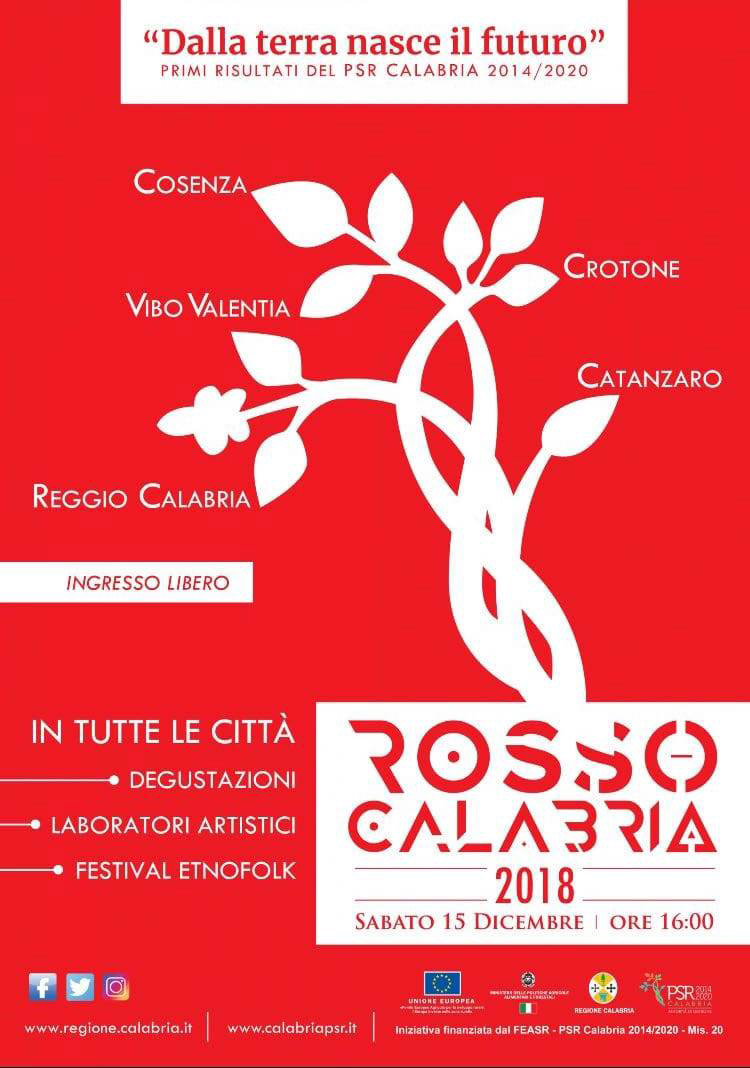 "Rosso Calabria" arriva nei cinque capoluoghi di provincia calabresi