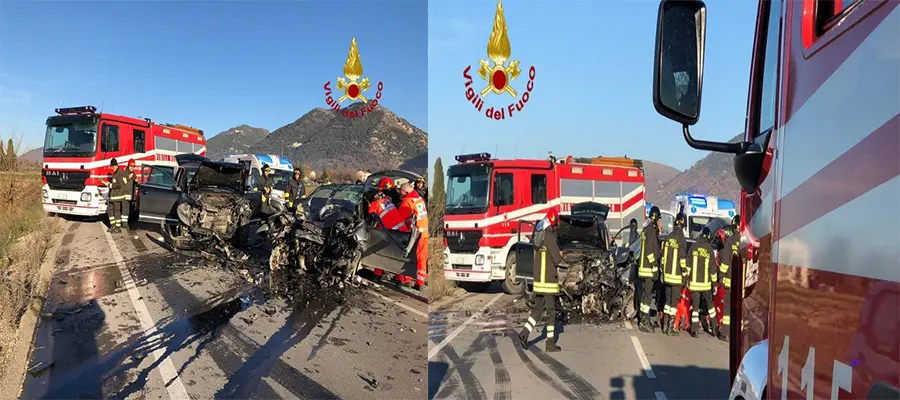 Incidente Stradali: un morto nel perugino chiusa SS219 intervento dei VVF