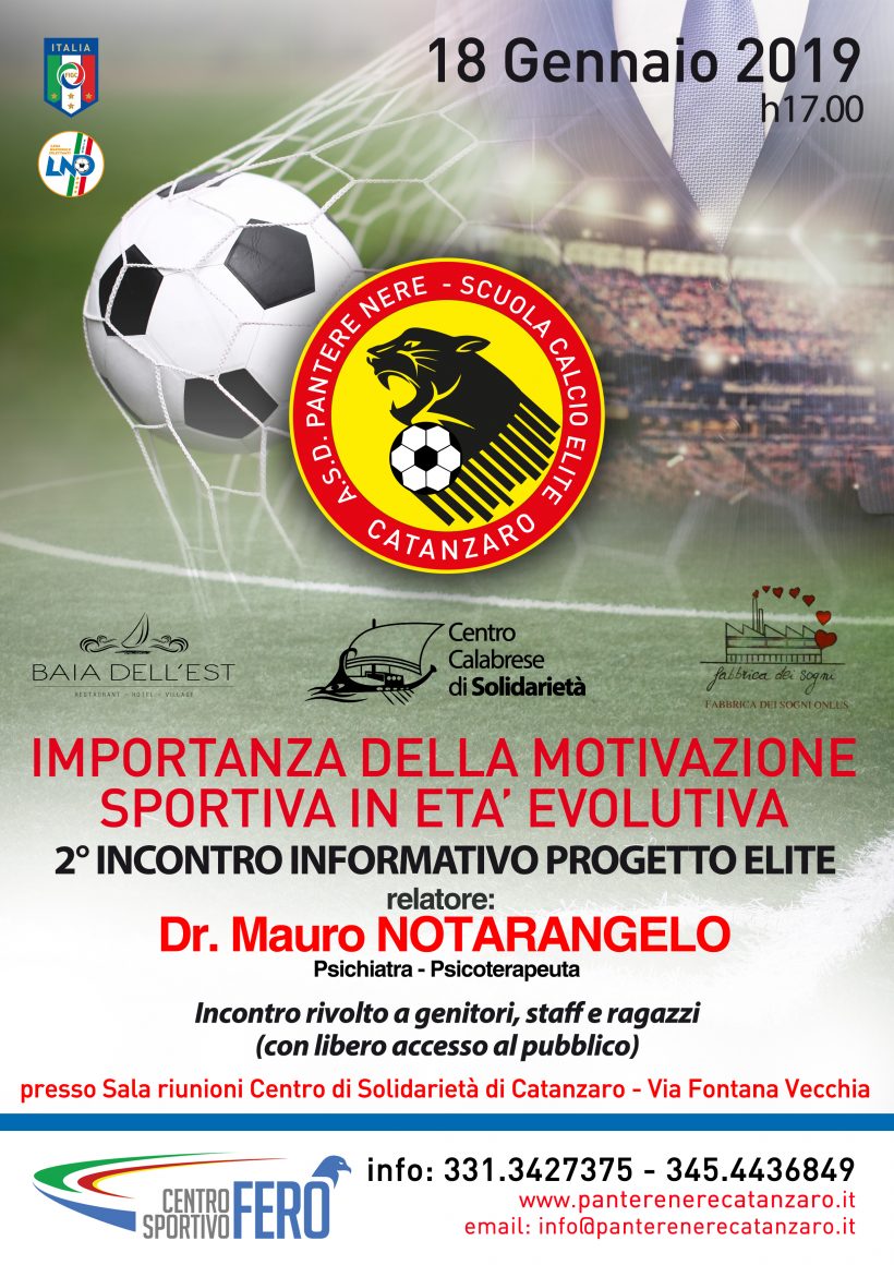 Pantere Nere Catanzaro  “La motivazione sportiva in età evolutiva”