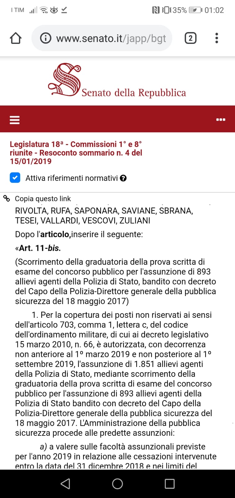 Lettera aperta dei concorsisti che saranno ingiustamente esclusi dal 1148 allievi agenti polizia