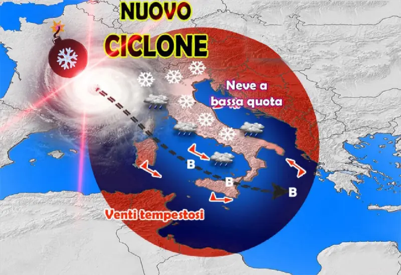 Meteo: In arrivo Bomba di neve copiosa ecco il dettaglio su Nord, Centro, Sud e Isole