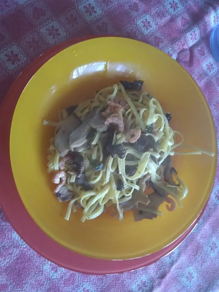 Tagliolini all'uovo mari e monti