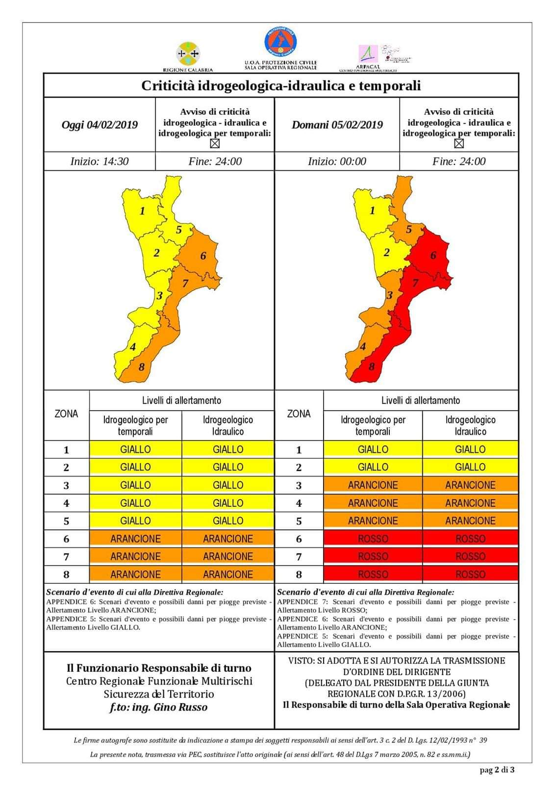 Maltempo: domani allerta Rossa in Calabria, chiuse molte scuole