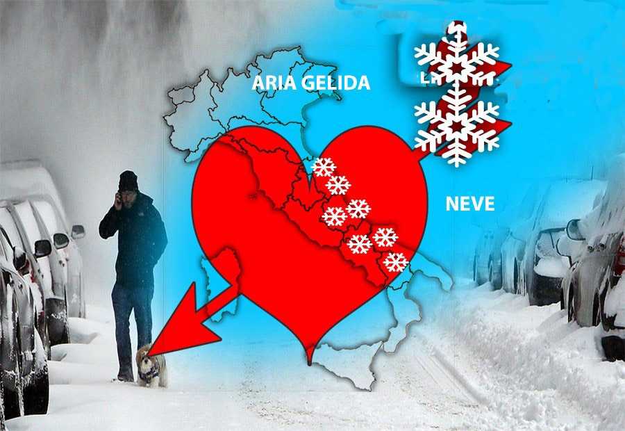 Meteo: San Valentino sotto la dolce neve, previsione su Nord, Centro, Sud e Isole