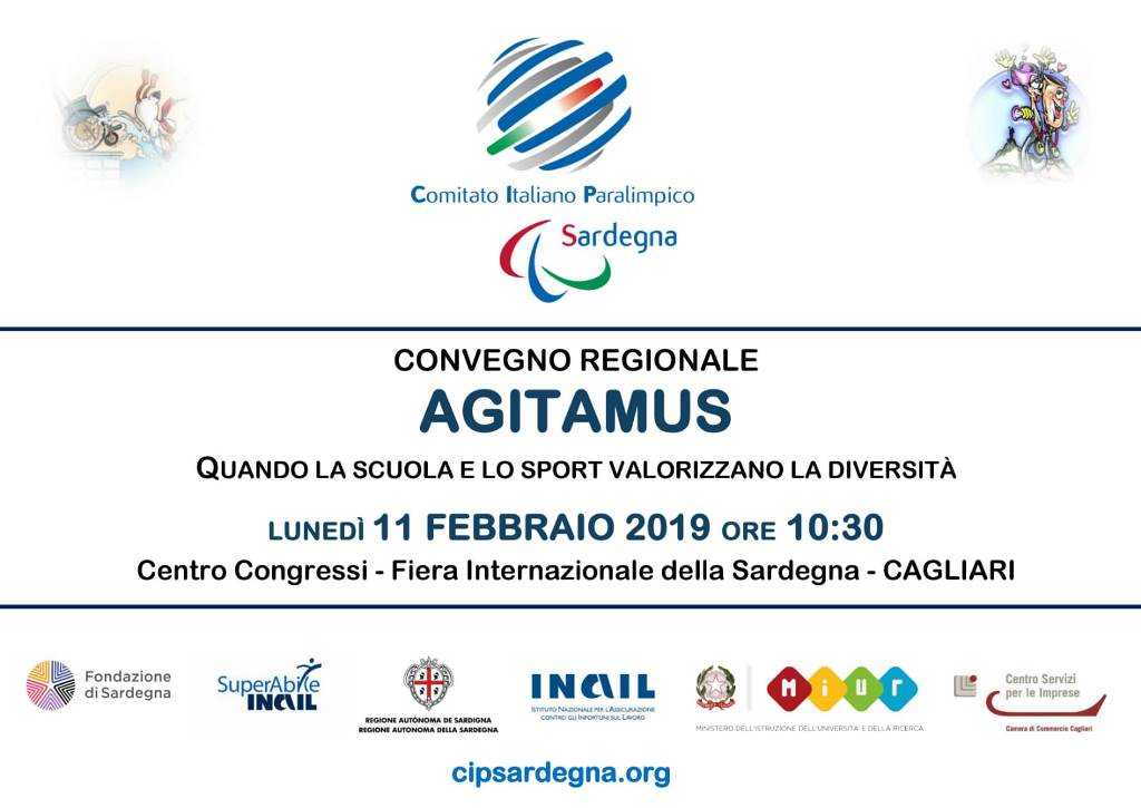 CIP Sardegna: il gran finale di Agitamus è l'undici febbraio con Luca Pancalli