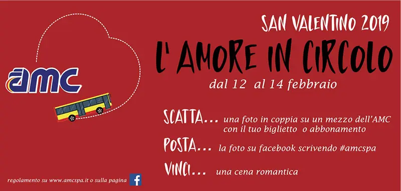 San Valentino. L’AMC lancia “l’amore in circolo” Scatta, posta e vinci!