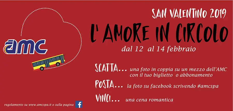 San Valentino. L’AMC lancia “l’amore in circolo” Scatta, posta e vinci!