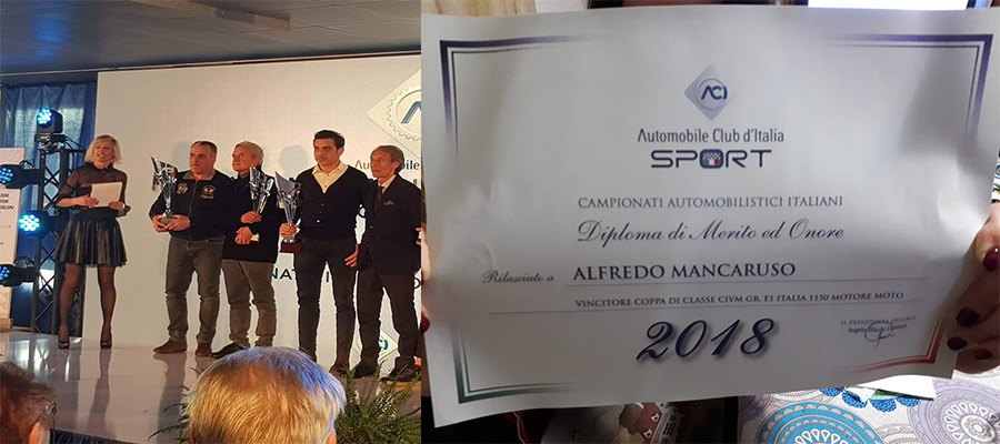 AciSport premia il Pilota Alfredo Mancaruso. Professionalità e passione per lo Sport