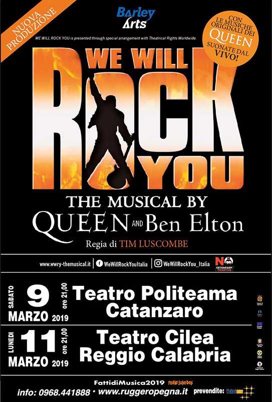 We Will Rock You, il musical dei Queen al Politeama di Catanzaro e al Cilea di Reggio