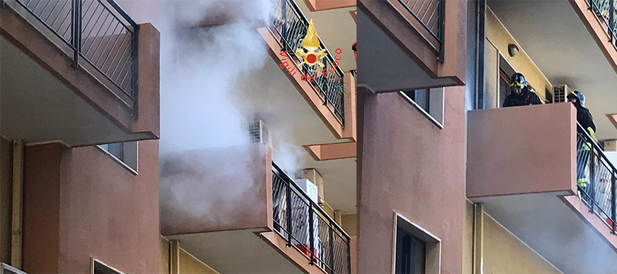 Divampato incendio in ambulatorio di neuropsichiatria infantile dell'Asp intervento dei VVF