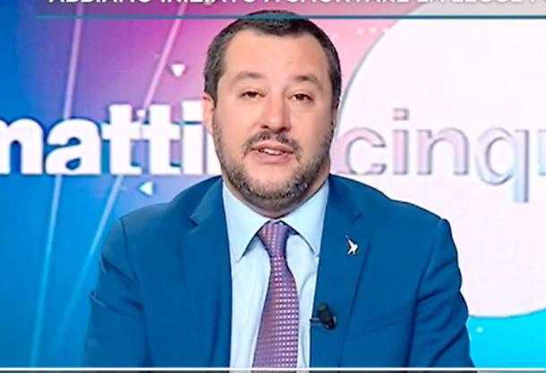 Intervista di Matteo Salvini a “Mattino 5”
