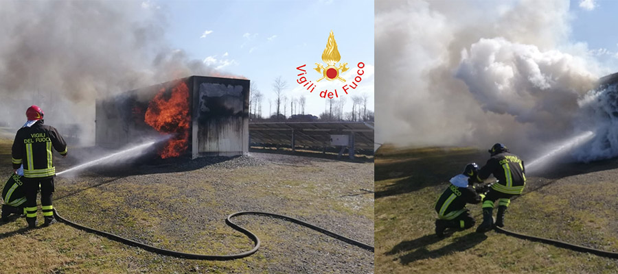 Divampata cabina elettrica inverter nel catanzarese, intervento dei VVF