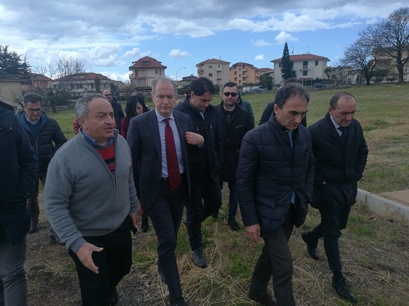 Sopralluoghi del presidente della provincia Sergio Abramo nella città di Lamezia Terme