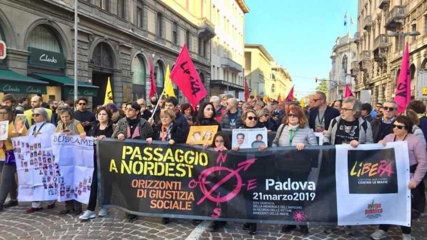 Padova, manifestazione di Libera