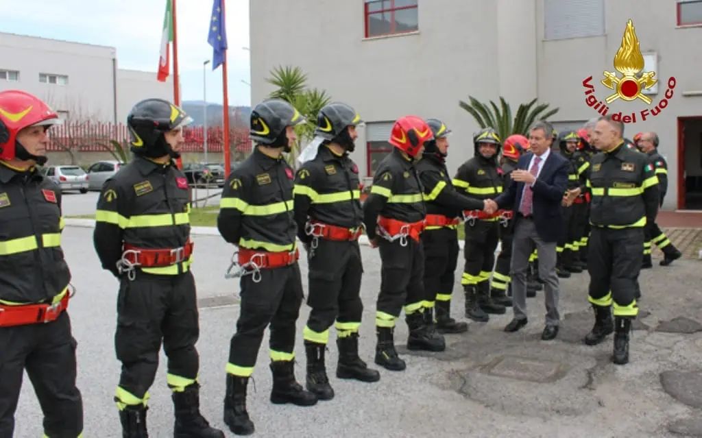 Fabio Dattilo, Emilio Occhiuzzi e Francesco Notaro in visita al Comando Provinciale di Catanzaro
