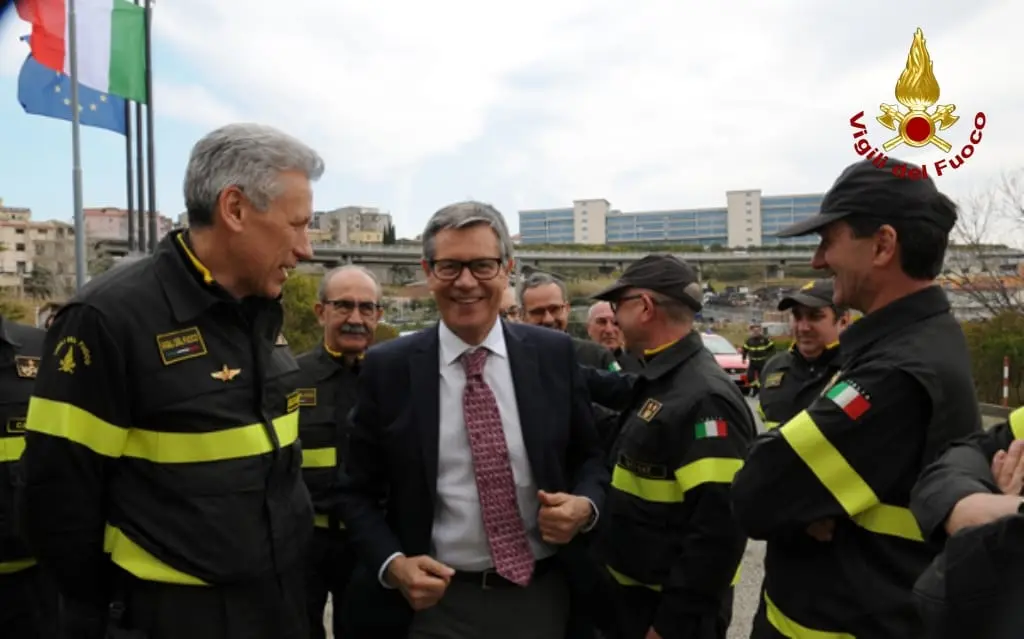 Fabio Dattilo, Emilio Occhiuzzi e Francesco Notaro in visita al Comando Provinciale di Catanzaro