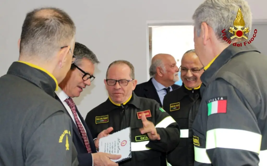 Fabio Dattilo, Emilio Occhiuzzi e Francesco Notaro in visita al Comando Provinciale di Catanzaro